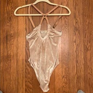 For Love & Lemons Velvet Bodysuit